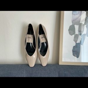 Zara Patent Leather Flats Size 37